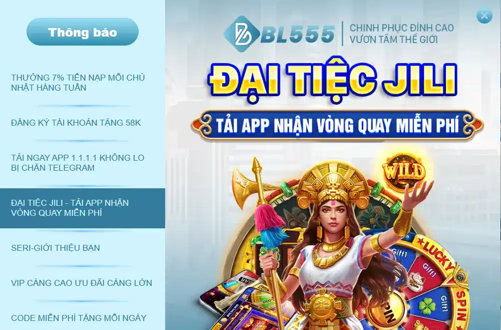 Banner mini đại tiệc Jili